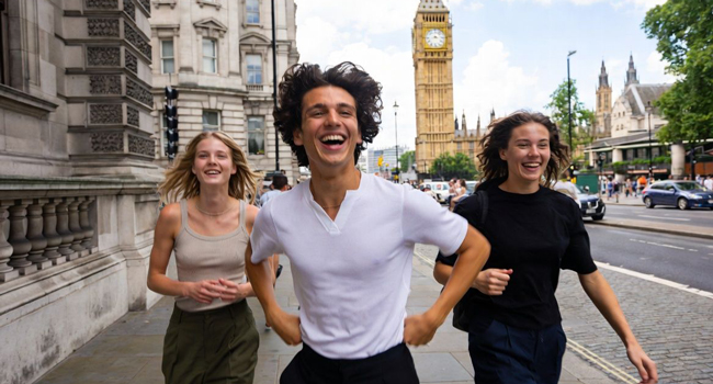 Partecipanti adulti davanti al Big Ben durante un corso di lingua all'estero LISA! di inglese a Londra, Inghilterra