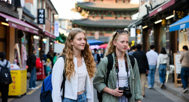 Soggiorni linguistici in Asia per giovani e giovani adulti con LISA! – scoprire città ed esperienze culturali Giovani partecipanti che esplorano una città asiatica durante un soggiorno linguistico LISA! per giovani e giovani adulti